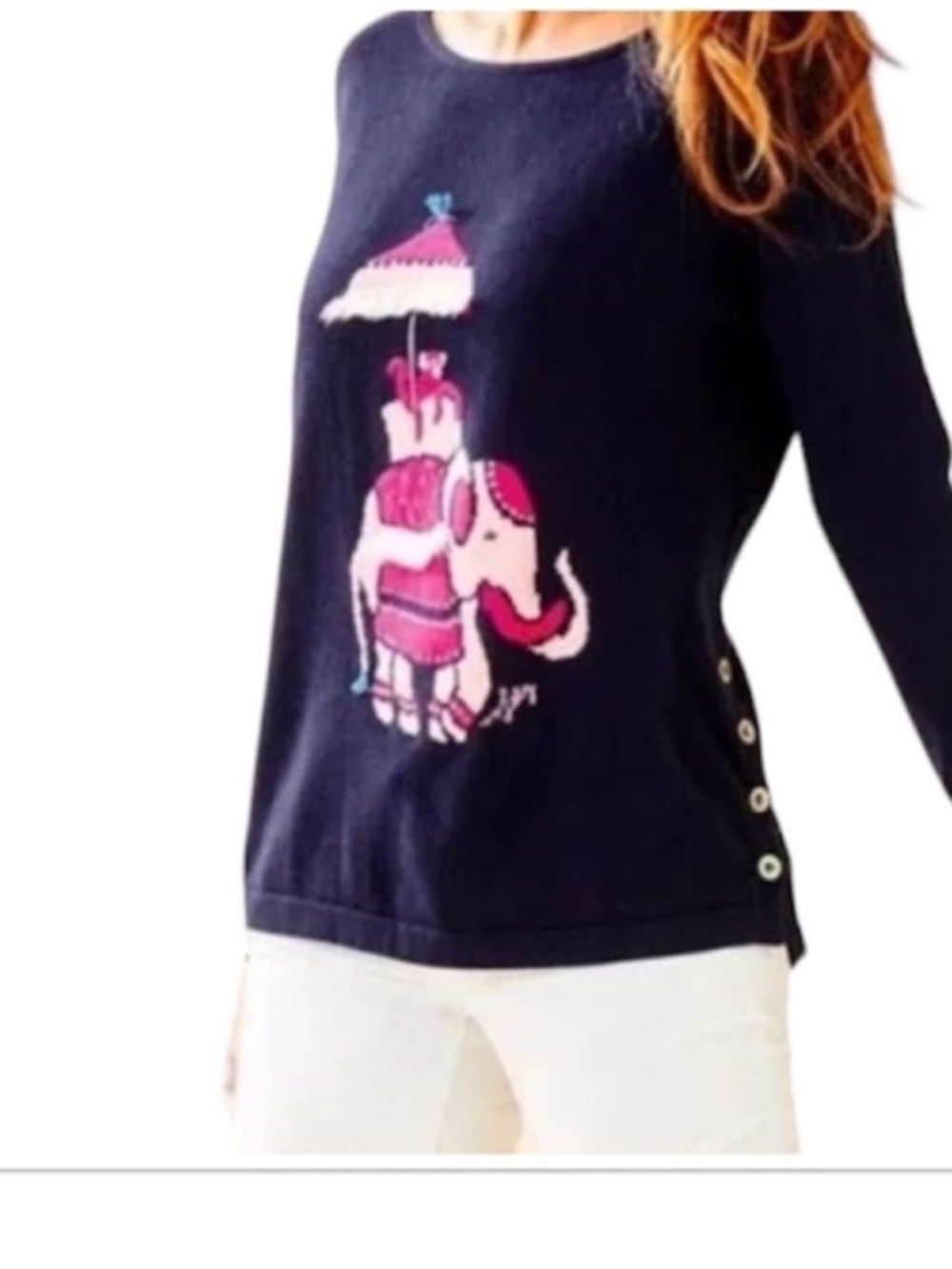 NWT Lilly Pulitzer Our classic Elsa Top Lilly Pulitzer Green Floral Long Sleeve